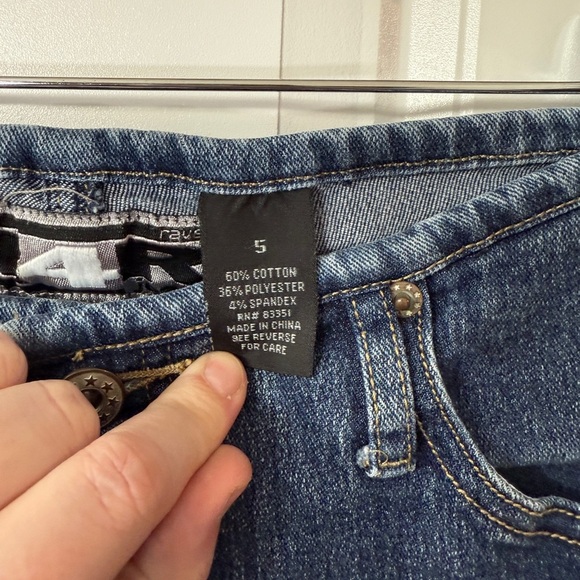 Vintage 90s Y2K R4R Jean Capris Cutout Size 5 Juniors 28 in - Picture 4 of 5